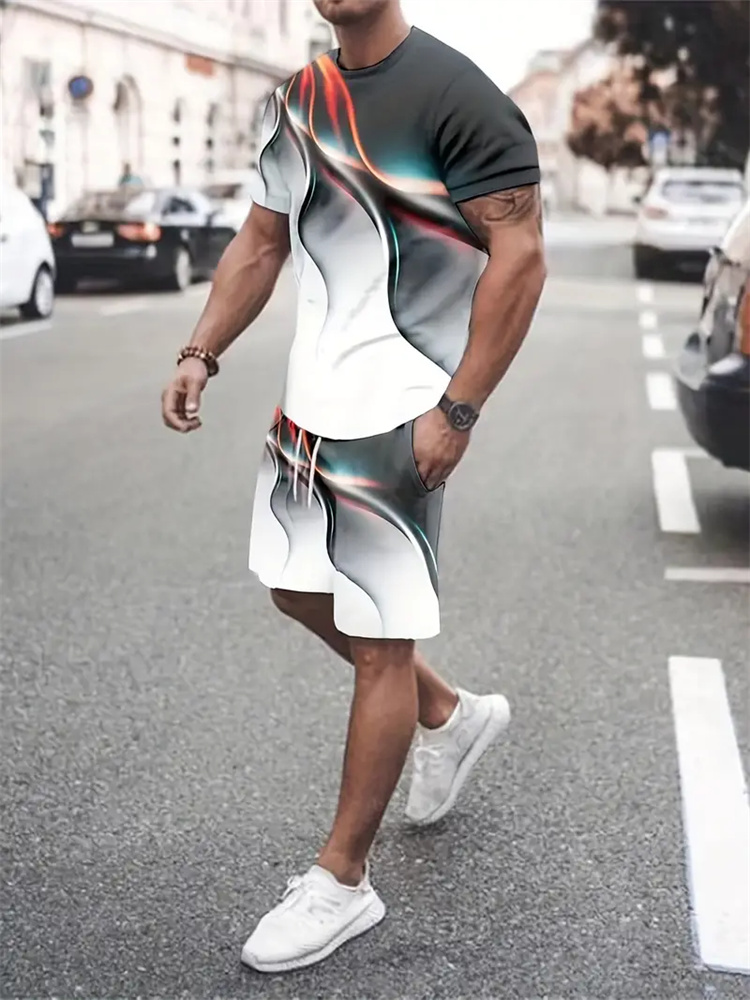 Summer Gym Clothing - Мужская и женская футболка с градиентной