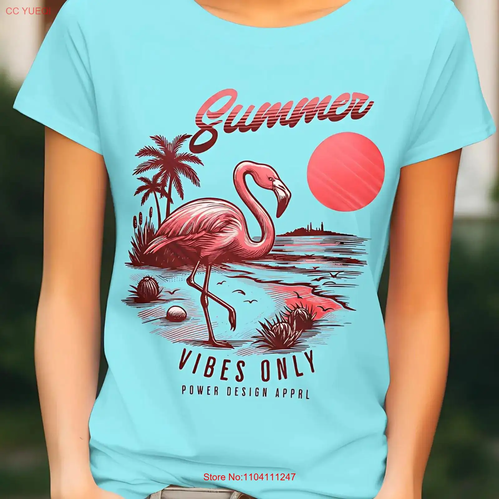 Summer Vibes Clothing Men - Футболка Summer Vibes Only с фламинго,