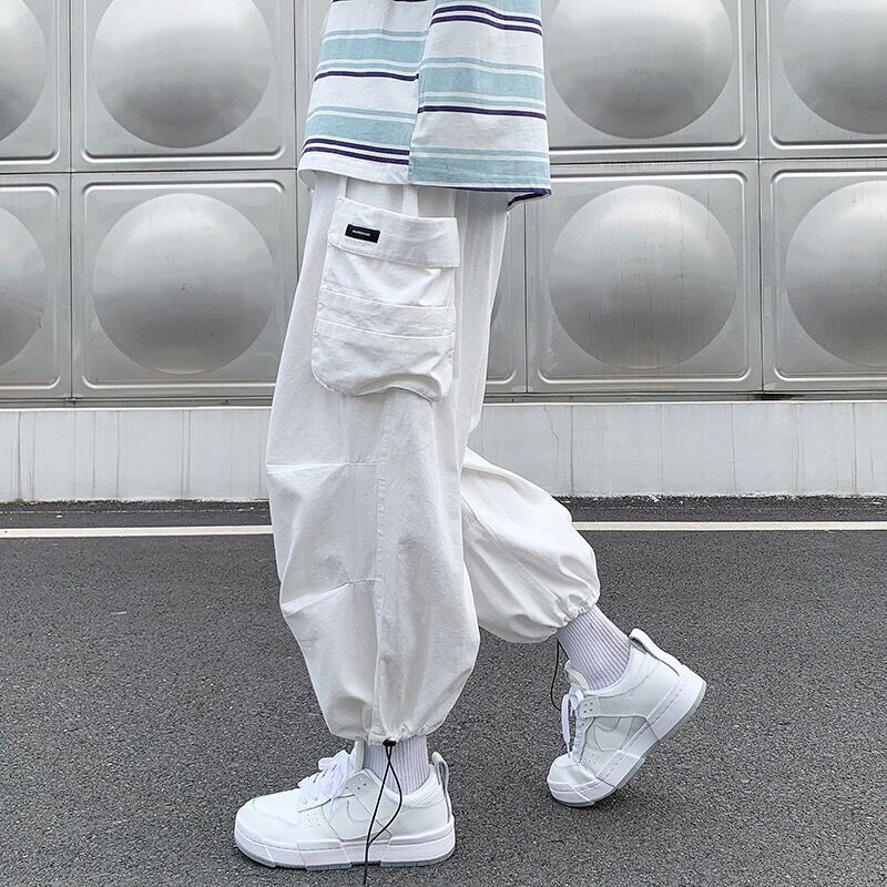 Summer Vibes Clothing Men - Мужские шаровары, свободные брюки-карго, японский мешковатый