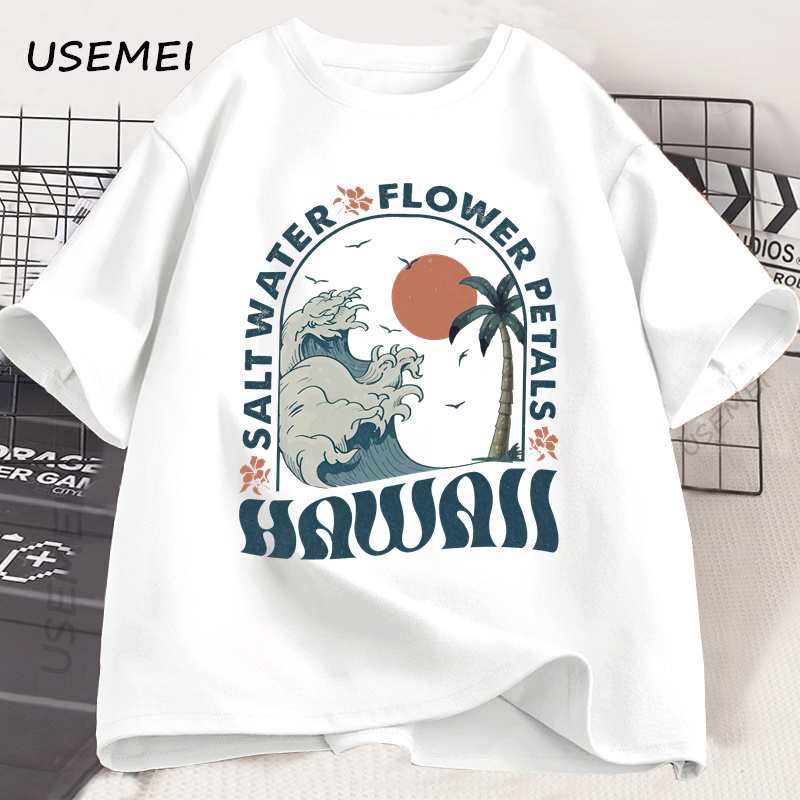 Summer Vibes Clothing Men - Гавайская пляжная футболка Ocean Beach футболка