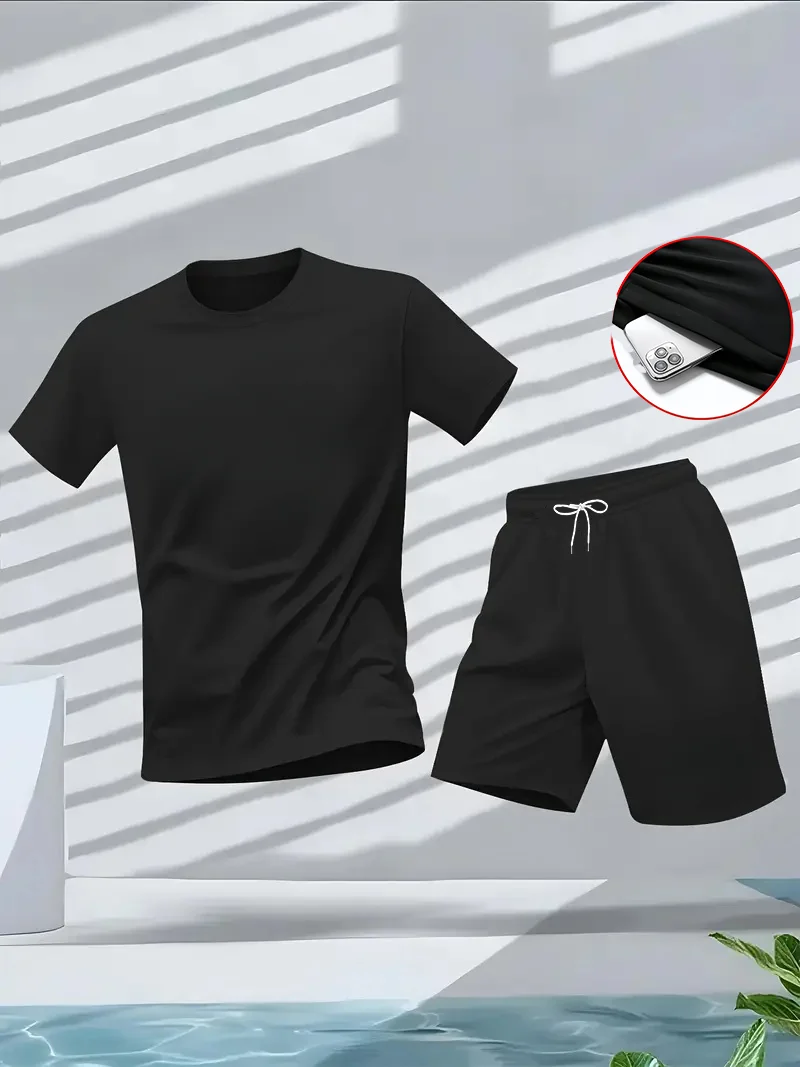Summer Gym Clothing - Мужской костюм-двойка: модный, удобный комплект для