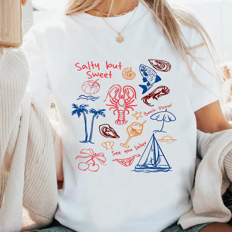 Summer Vibes Clothing Men - Футболка унисекс «Соленая, но сладкая» в