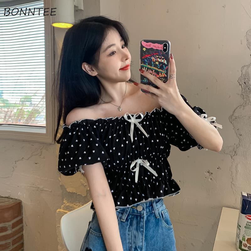 Crop Blouse Linen - Блузки женские летние французские с пышными
