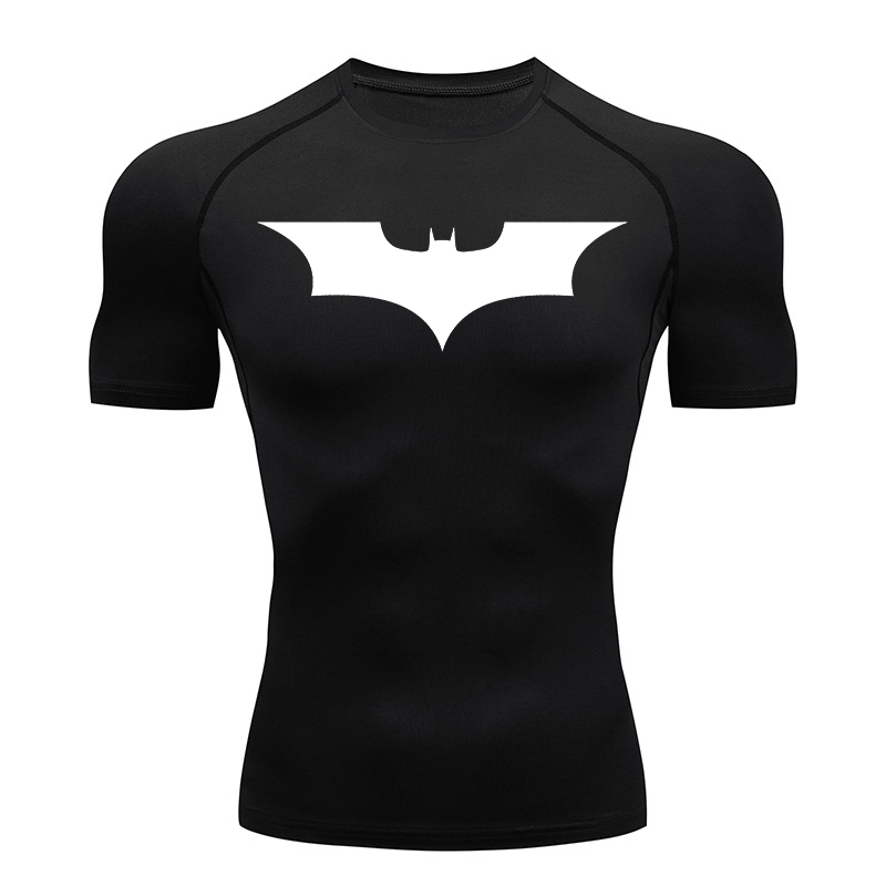Summer Gym Clothing - Компрессионные рубашки с принтом летучей мыши