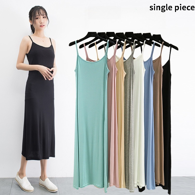 Summer Clothing Dress - Модальное платье-комбинация для женщин: летнее, без