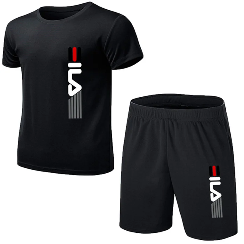 Summer Gym Clothing - Летний мужской модный комплект для фитнеса: