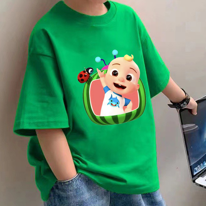 Summer Clothing For Girls - Детские футболки Cocomelons, хлопковые рубашки с
