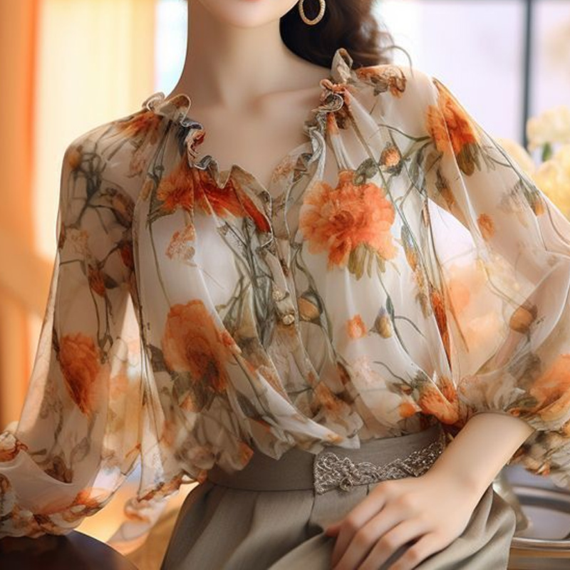 Summer Clothing Young Women - Женские топы с цветочным принтом, милые