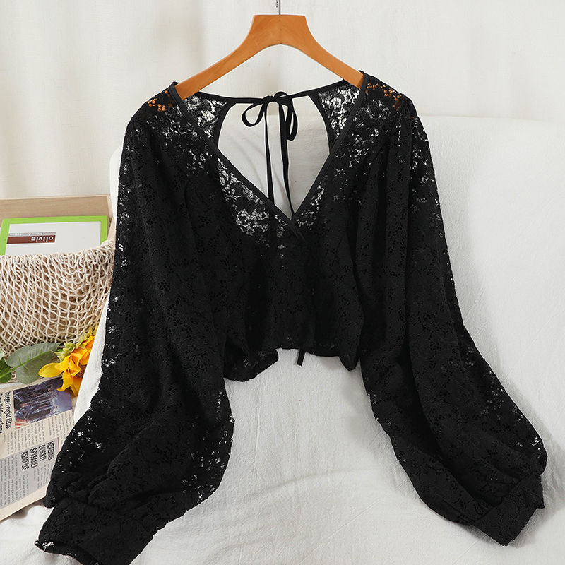 Блузка женская однотонная круж – обзор и цена Crop Blouse Linen