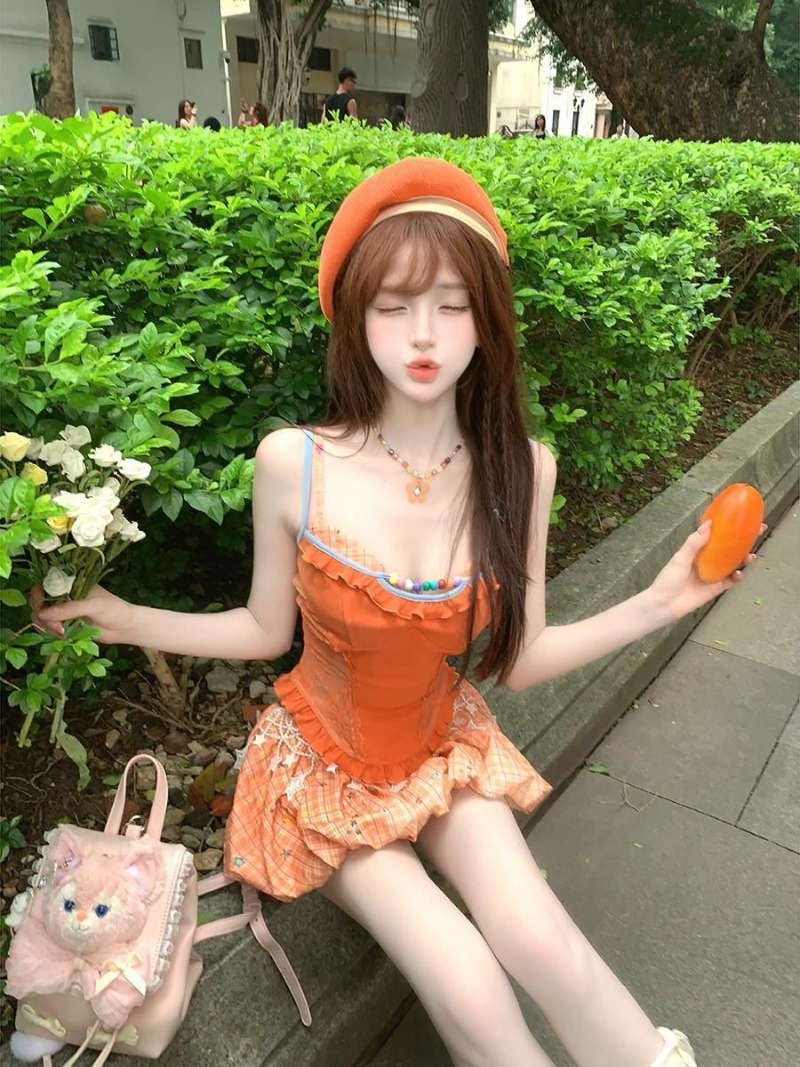 Новинка лета: оранжевый компле – обзор и цена Summer Clothing For Girls