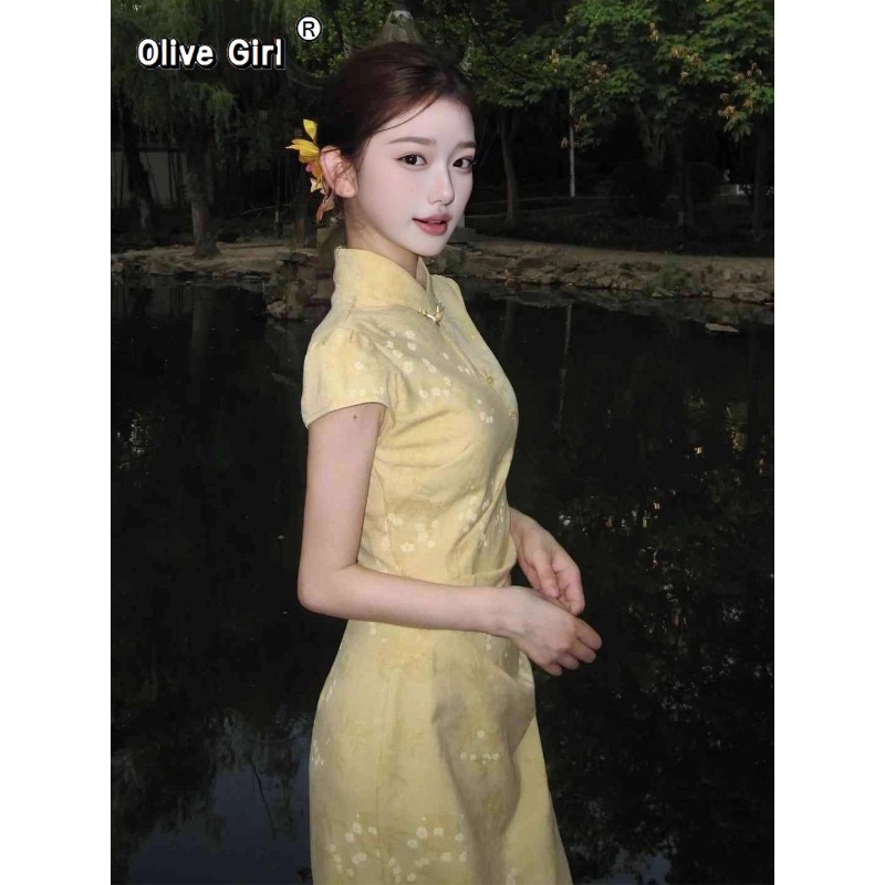 Улучшенное платье Cheongsam Qi – обзор и цена Summer Clothing Young Women