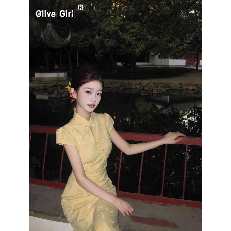 Улучшенное платье Cheongsam Qi – обзор и цена Summer Clothing Young Women