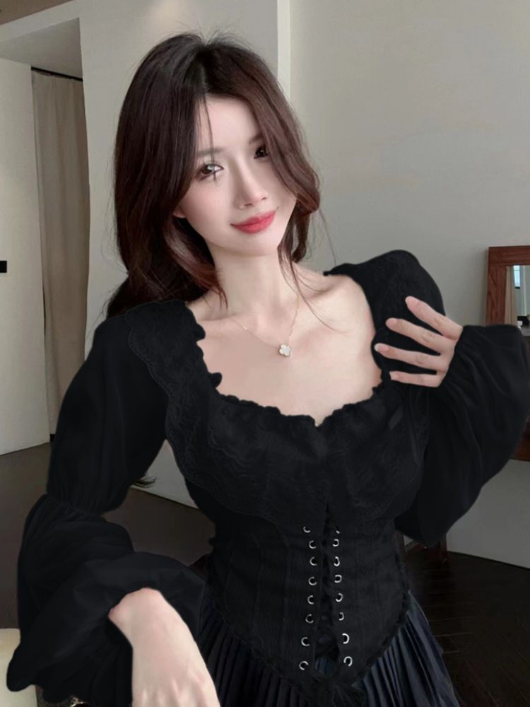 Однотонная блузка, женские уко – обзор и цена Crop Blouse Linen