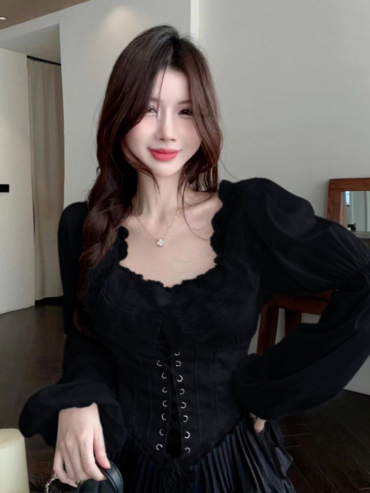 Однотонная блузка, женские уко – обзор и цена Crop Blouse Linen