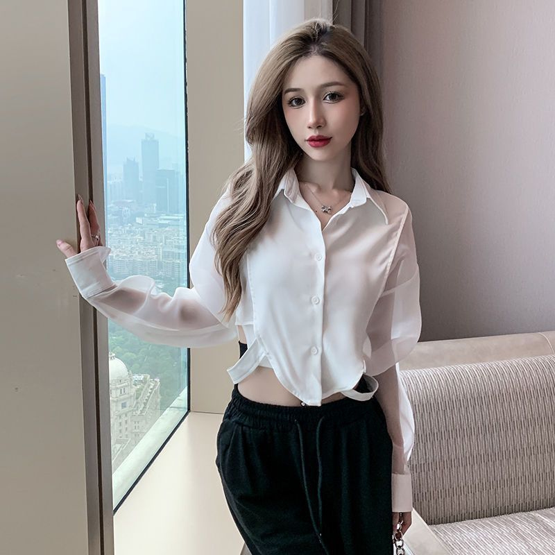 Женские рубашки в стиле ретро, – обзор и цена Crop Blouse Linen