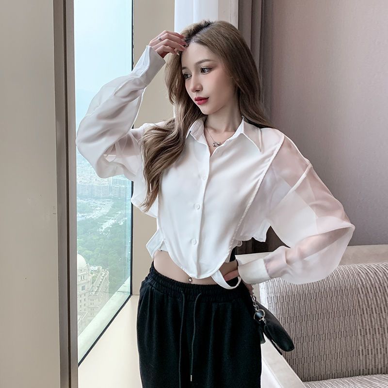 Женские рубашки в стиле ретро, – обзор и цена Crop Blouse Linen