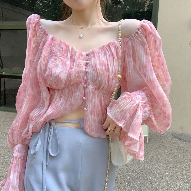 Сексуальные кавайные милые веч – обзор и цена Crop Blouse Linen
