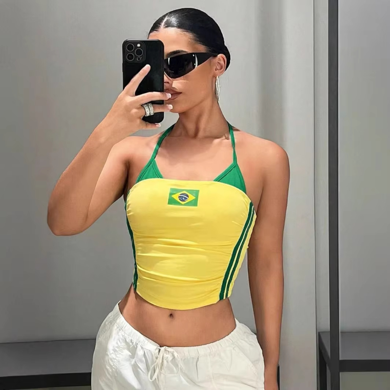 Женский топ-бюстье с принтом в – обзор и цена Yellow Summer Clothing