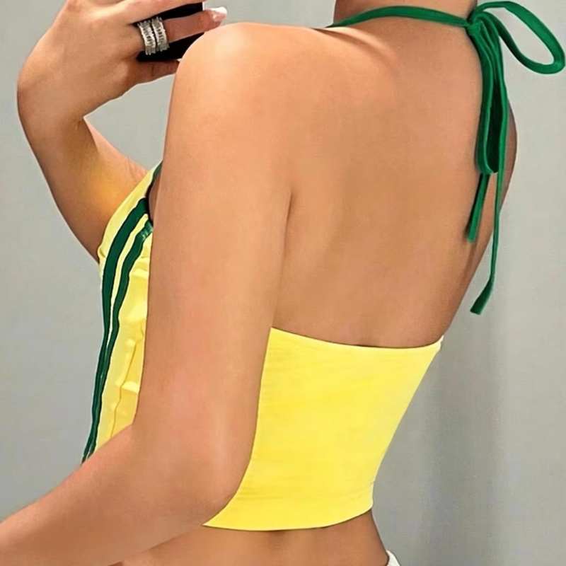 Женский топ-бюстье с принтом в – обзор и цена Yellow Summer Clothing
