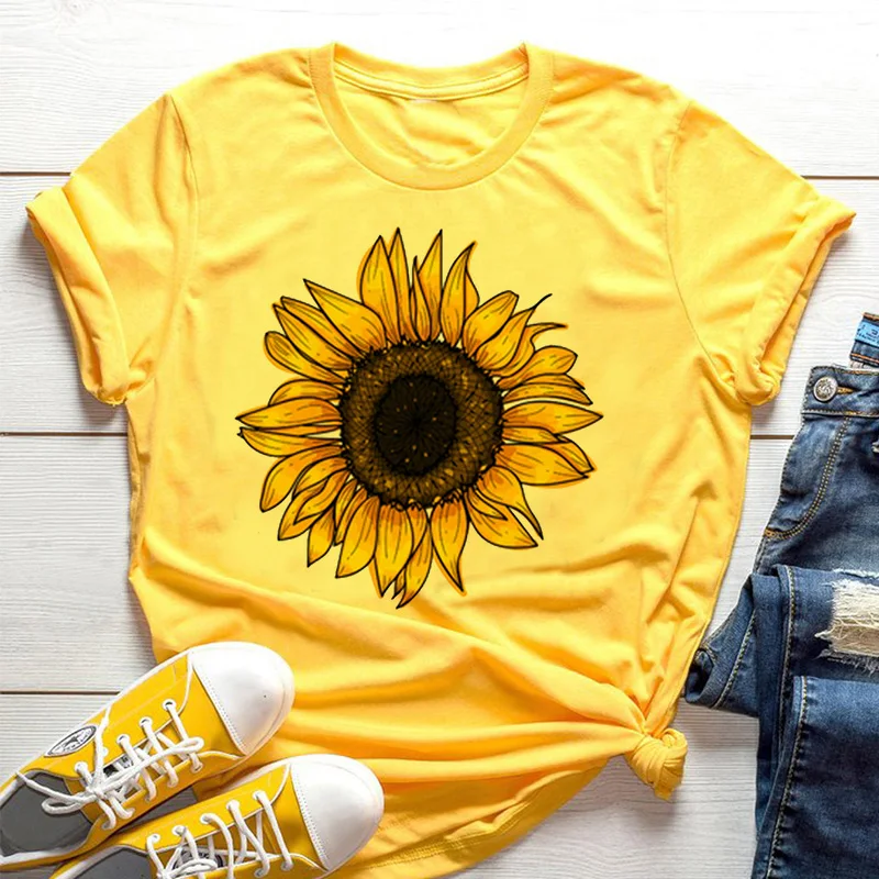 Желтая женская футболка с эсте – обзор и цена Yellow Summer Clothing